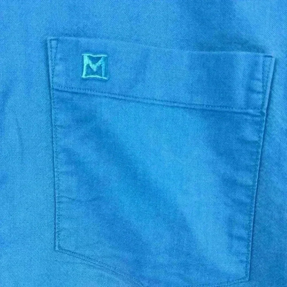 Michael Kors Men's Blue Long Sleeve Button-Down Shirt Size L Casual - Picture 9 of 10